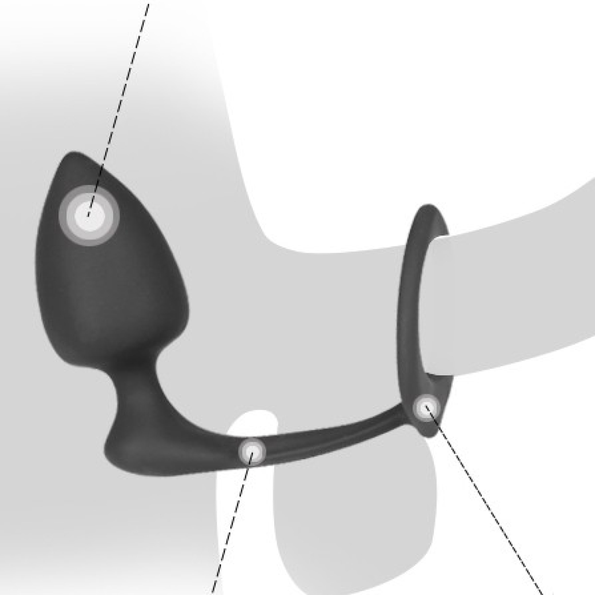 plug et cockring silicone 8cm 4