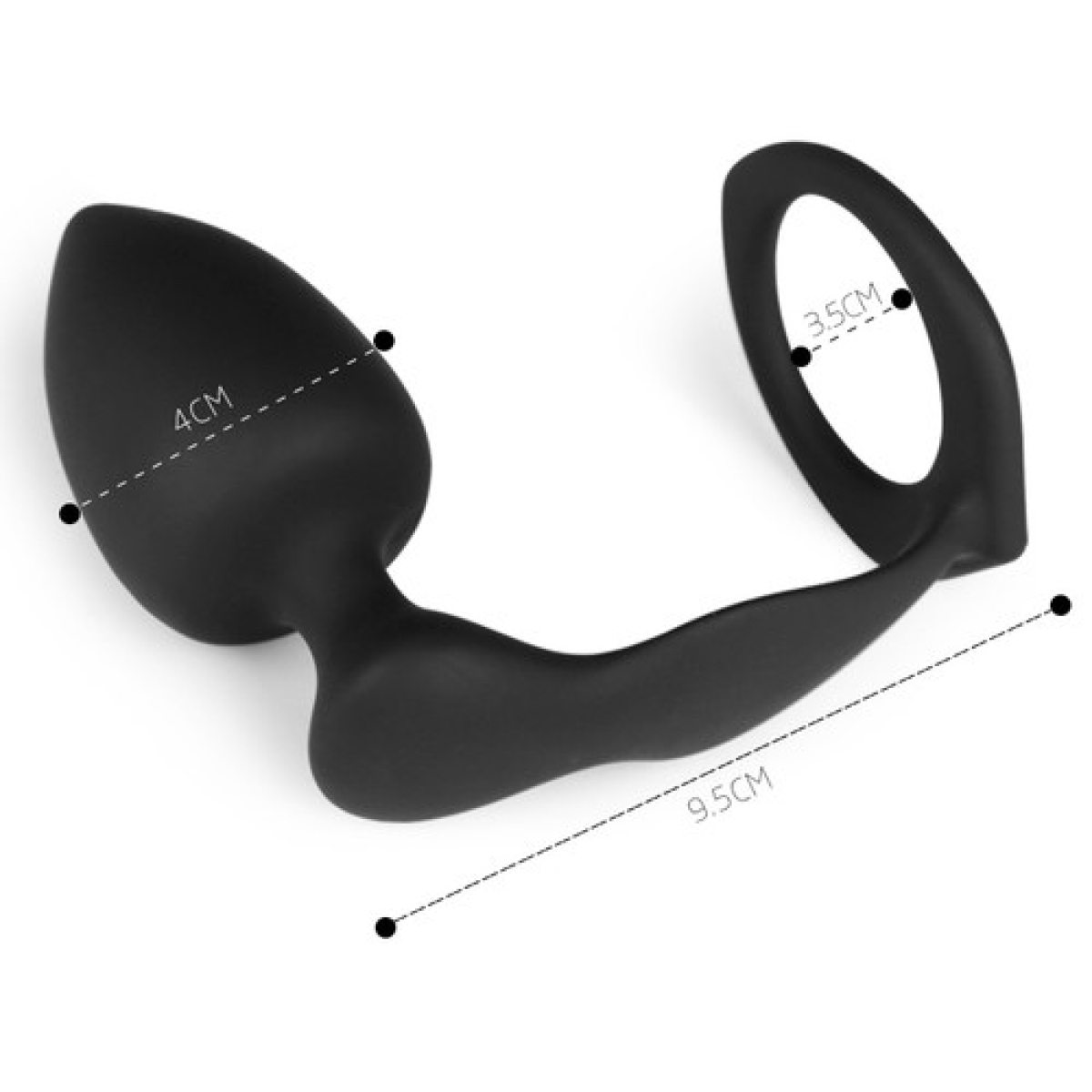 plug et cockring silicone 8cm 5