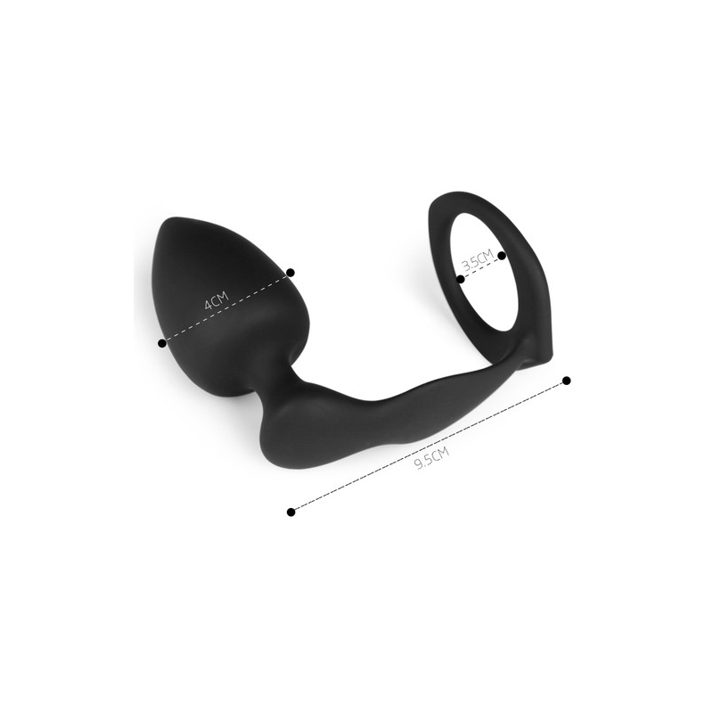 plug et cockring silicone 8cm 5