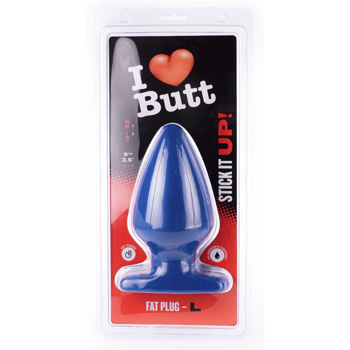 plug fat l i love butt 155 x 9 cm bleu 1