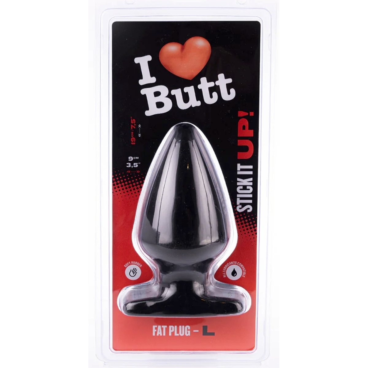 plug fat l i love butt 155 x 9 cm noir 1