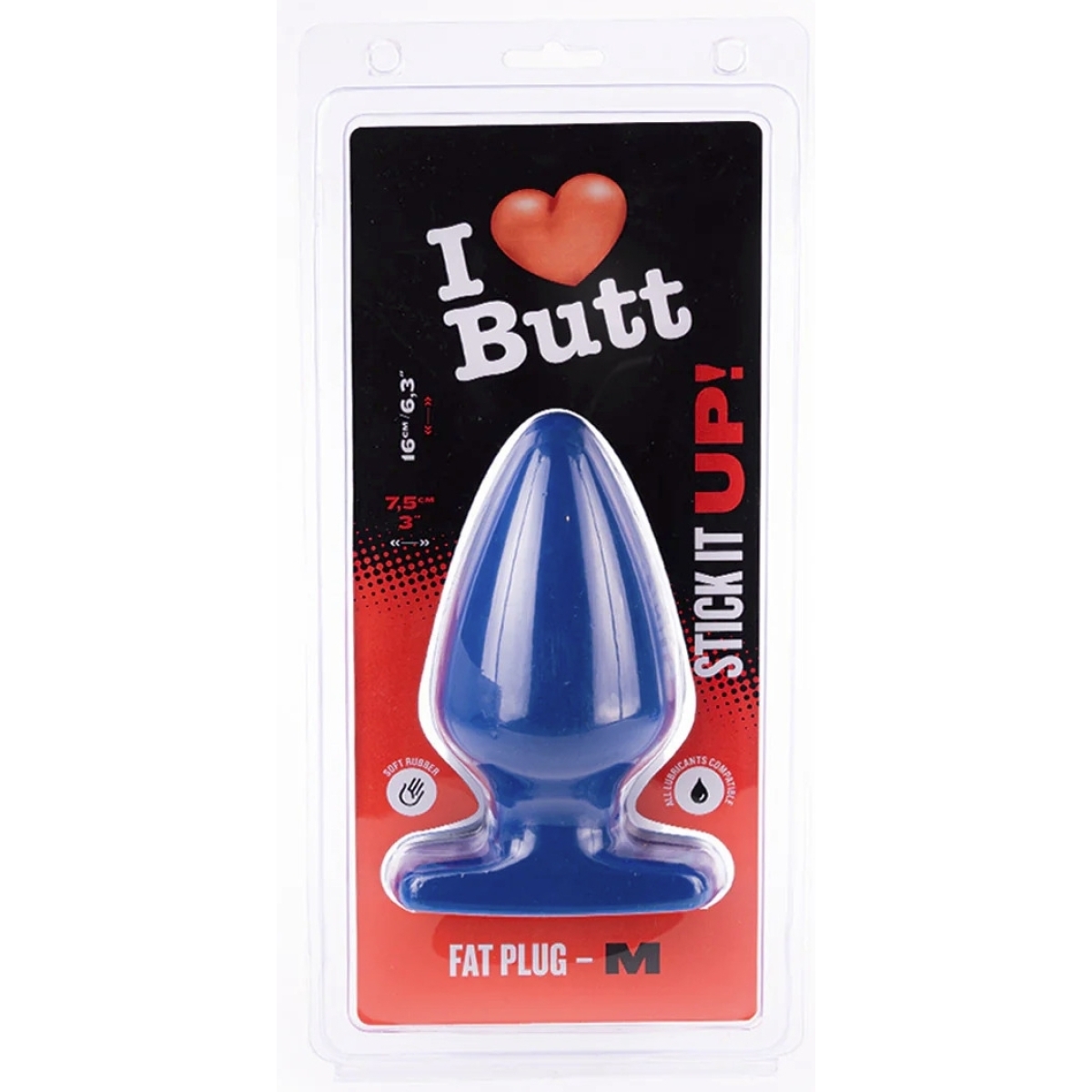 plug fat m i love butt 14 x 75 cm bleu 1