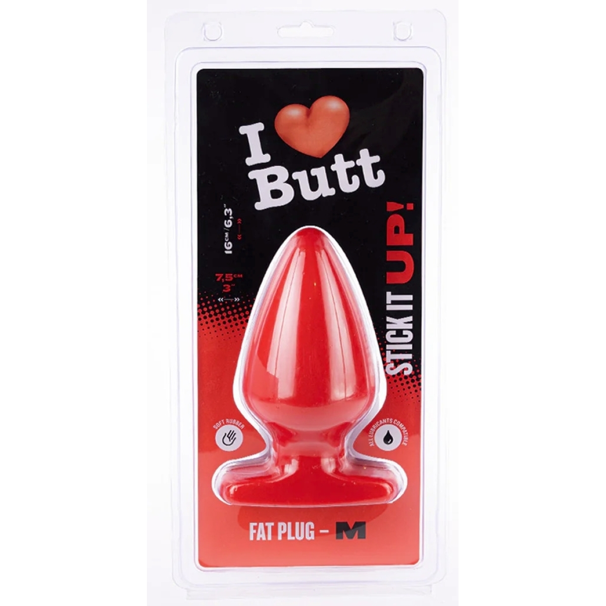 plug fat m i love butt 14 x 75 cm rouge 1