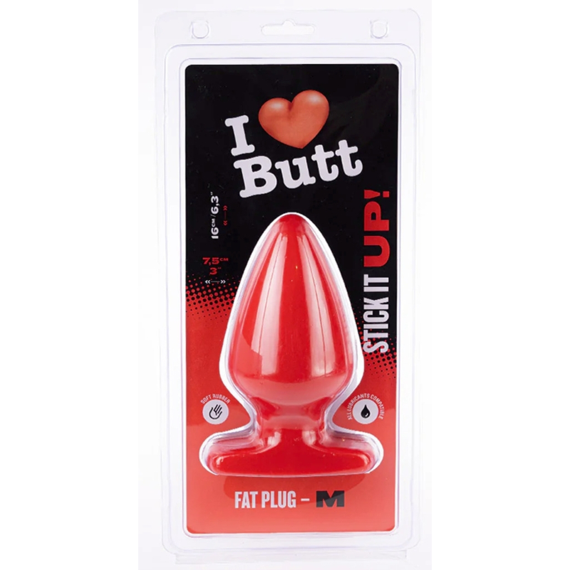 plug fat m i love butt 14 x 75 cm rouge 1