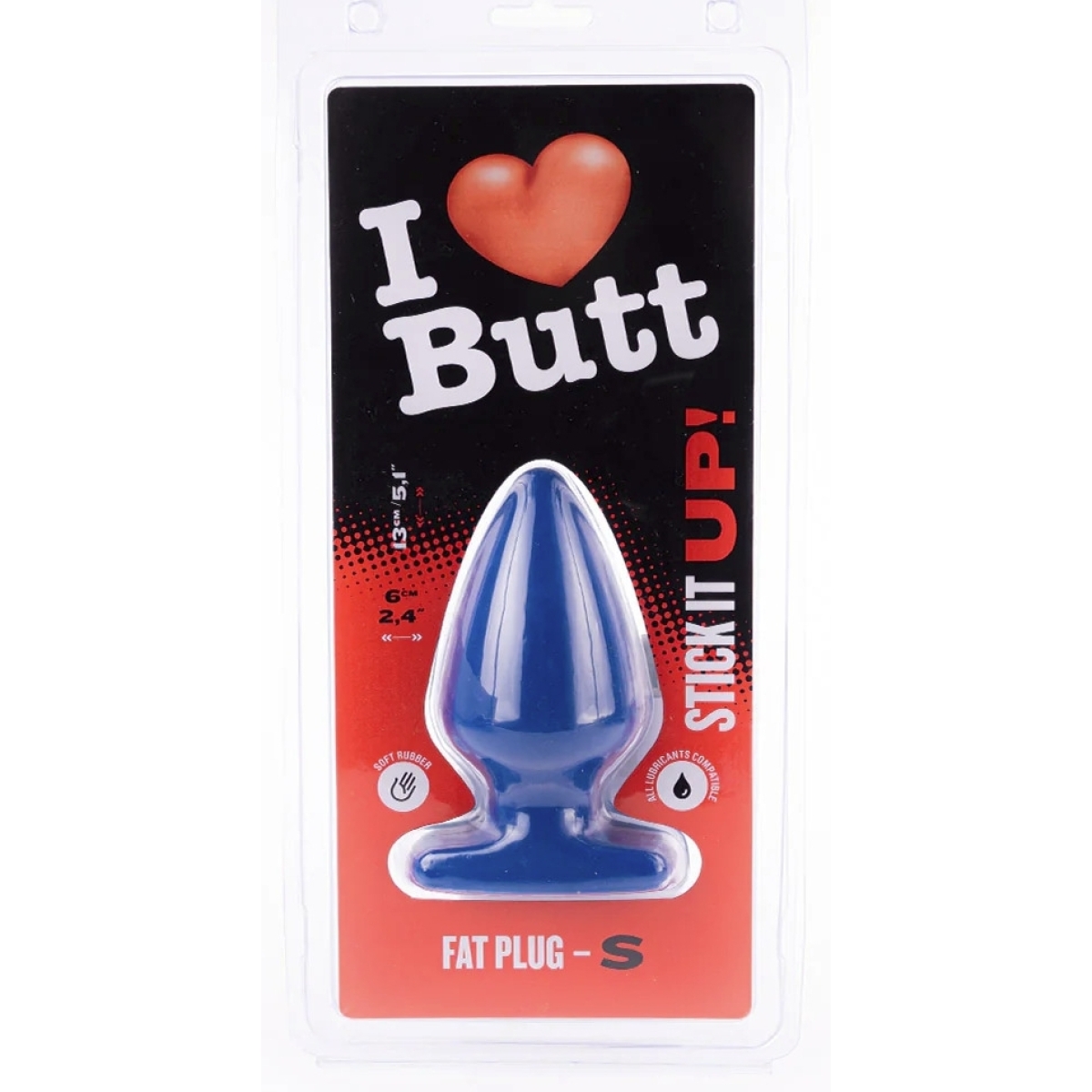 plug fat s i love butt 11 x 6 cm bleu 1