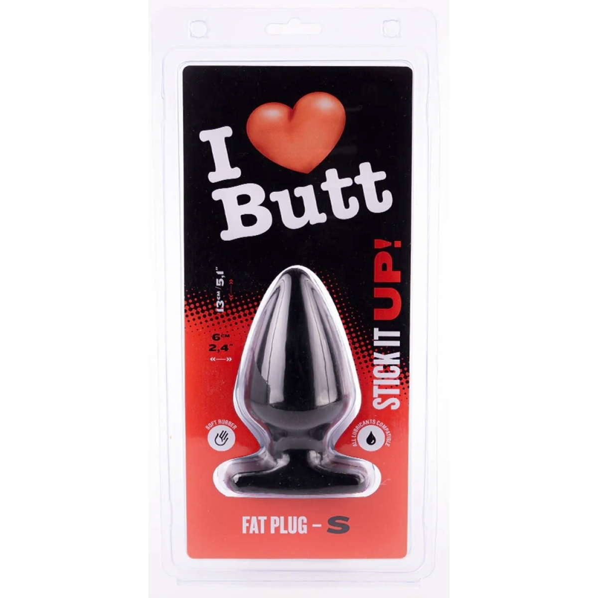 plug fat s i love butt 11 x 6 cm noir 1