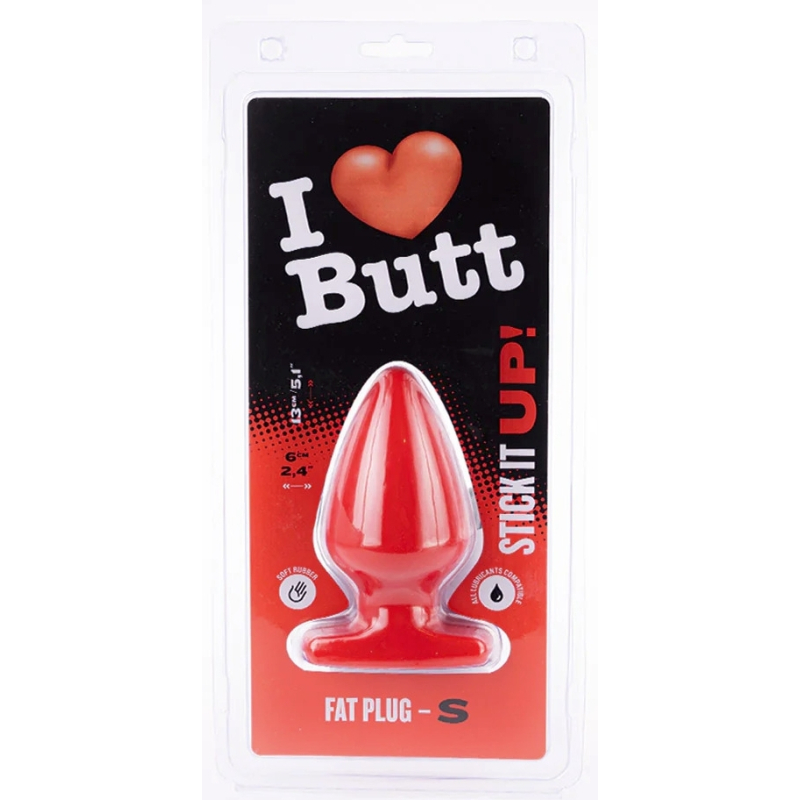 plug fat s i love butt 11 x 6 cm rouge 1