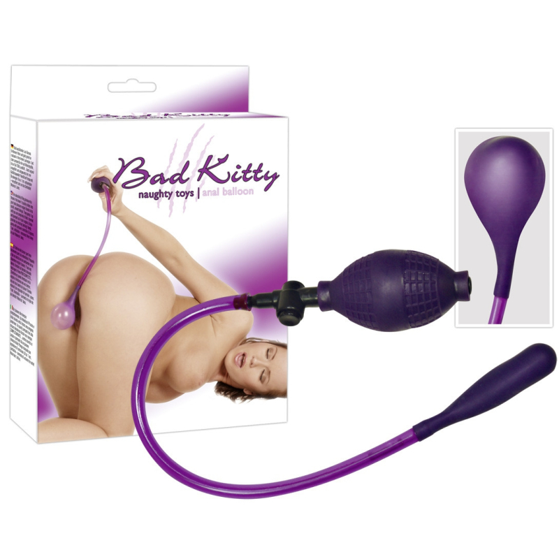 plug gonflable ballon bad kitty 8 x 9cm violet