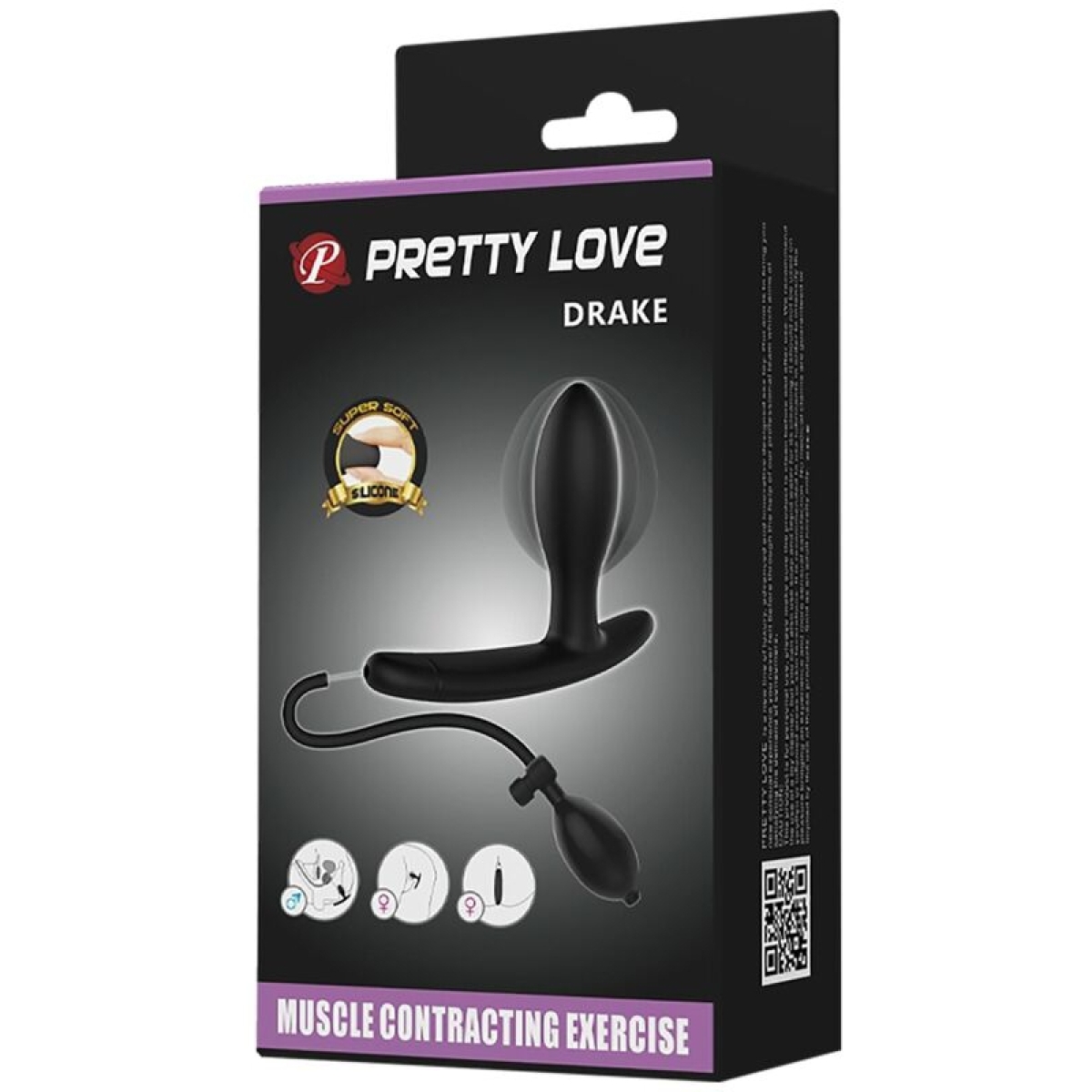 plug gonflable en silicone drake pretty love 7 x 25cm 1