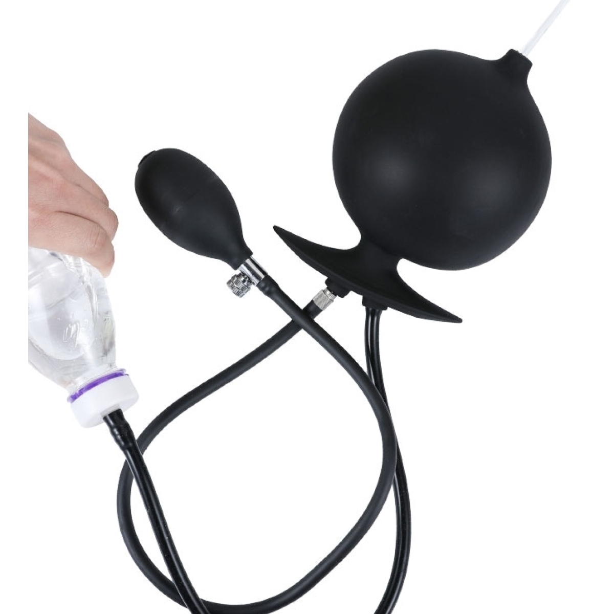 plug gonflable et embout de lavement butt enema 12 x 11cm