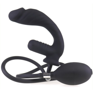 plug gonflable et vibrant infladick 14 x 35cm