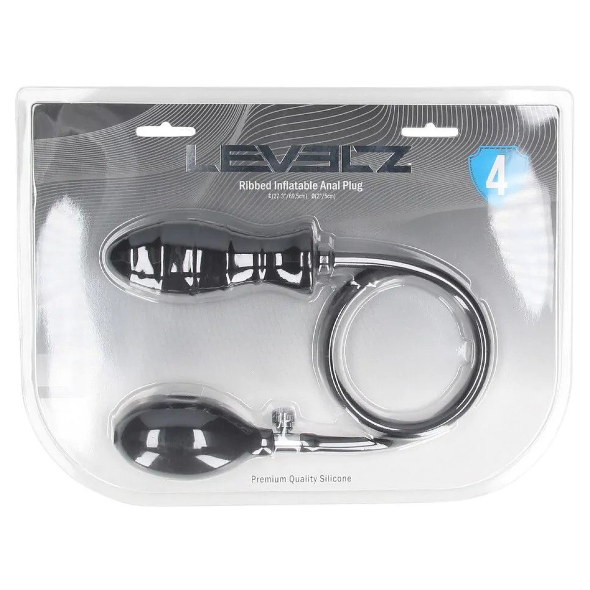 plug gonflable ribbed levelz 9 x 4cm 1