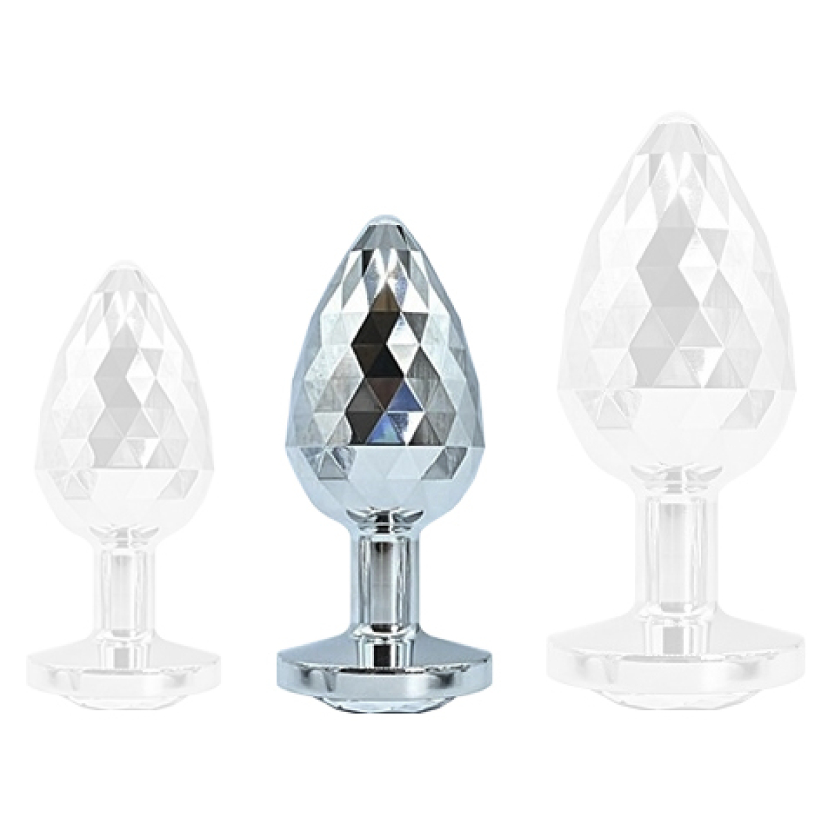 plug ikonik diamond m 7 x 33cm argent