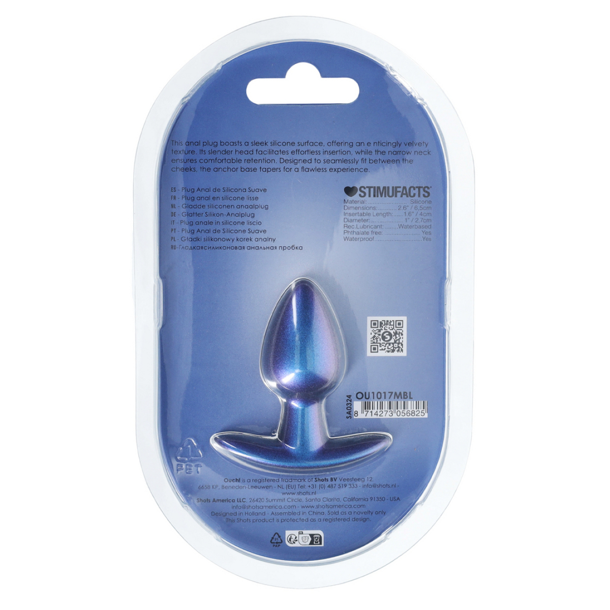 plug metally s 5 x 27cm bleu 4
