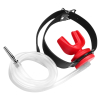 plug penis avec baillon urinoir plug 4 x 07cm rouge