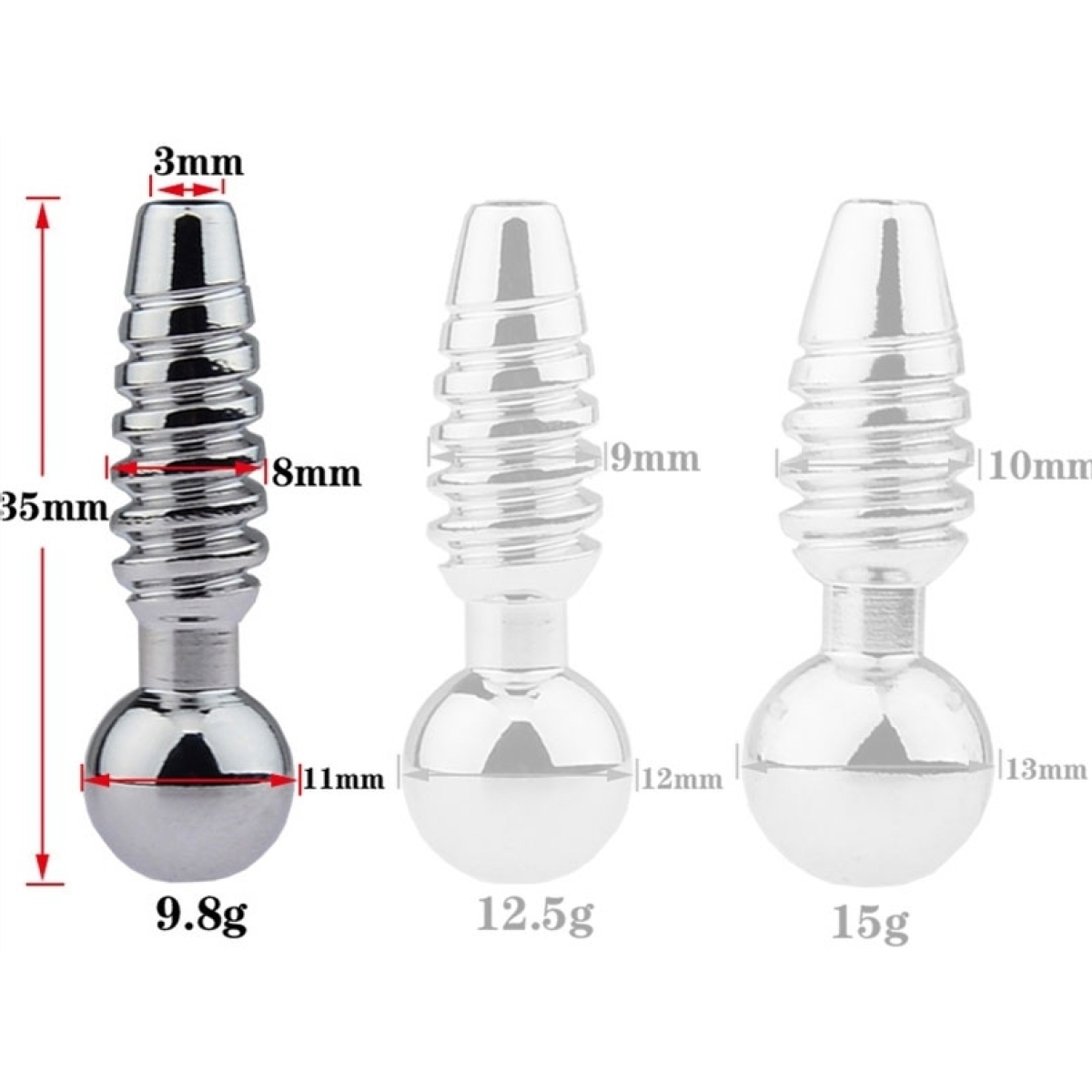 plug penis perce screw 25cm diametre 8mm 3