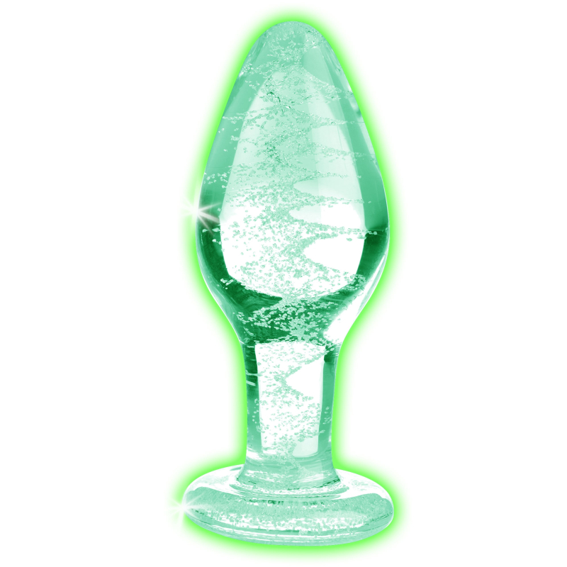 plug phosphorescent en verre glow m 8 x 34cm