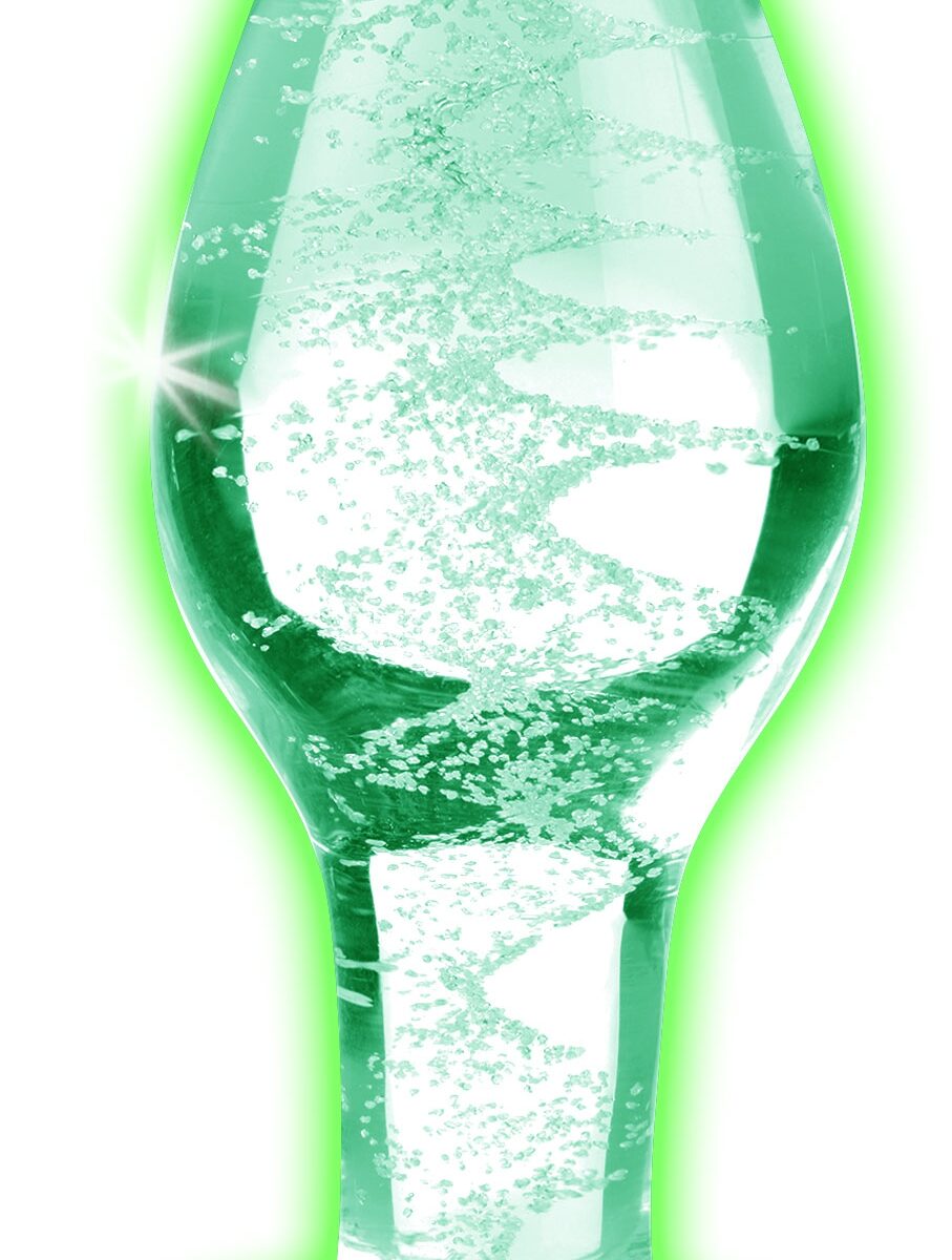 plug phosphorescent en verre glow m 8 x 34cm
