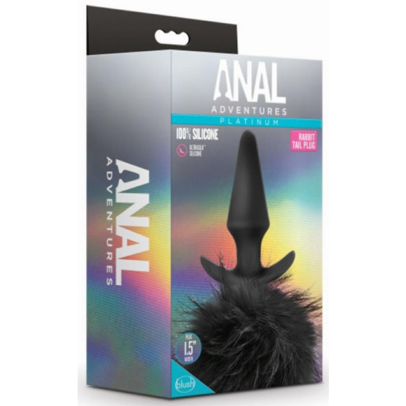 plug pompon anal adventures rabbit tail 9 x 35cm 1