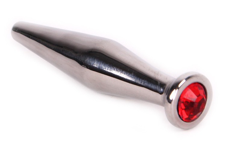 plug pour penis avec bijou smooth rouge 11mm