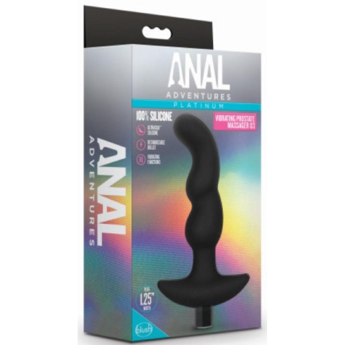 plug prostatique anal adventures massager three 12 x 32cm 1