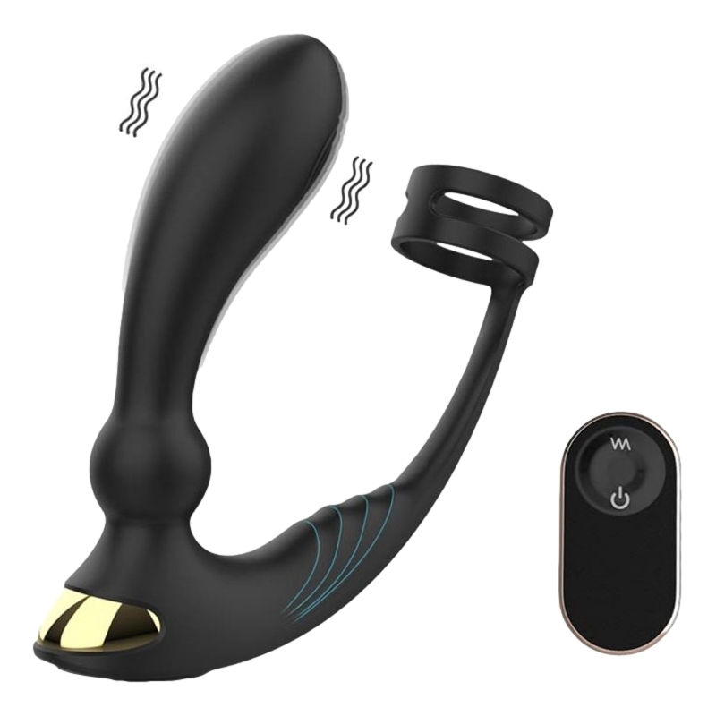 plug prostatique vibrant et anneau kings landing 13 x 33cm