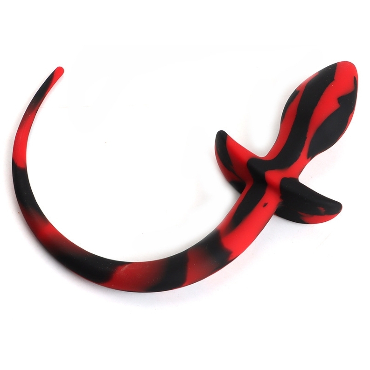 plug queue de chien dog tail 75 x 31cm noir rouge