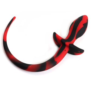 plug queue de chien dog tail 75 x 31cm noir rouge