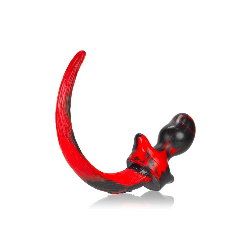 plug queue de chien mastiff 12 x 7 cm rouge 1