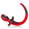 plug queue de chien mastiff 12 x 7 cm rouge