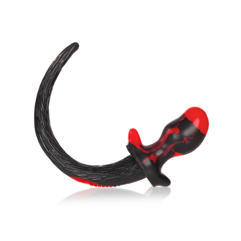 plug queue de chien mastiff 12 x 7 cm rouge 2