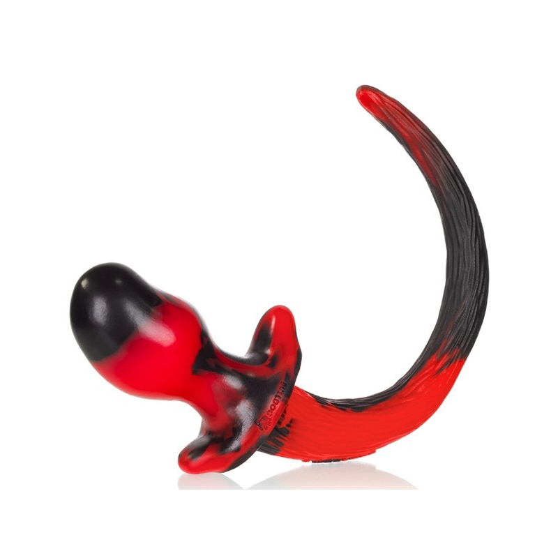 plug queue de chien mastiff 12 x 7 cm rouge 3