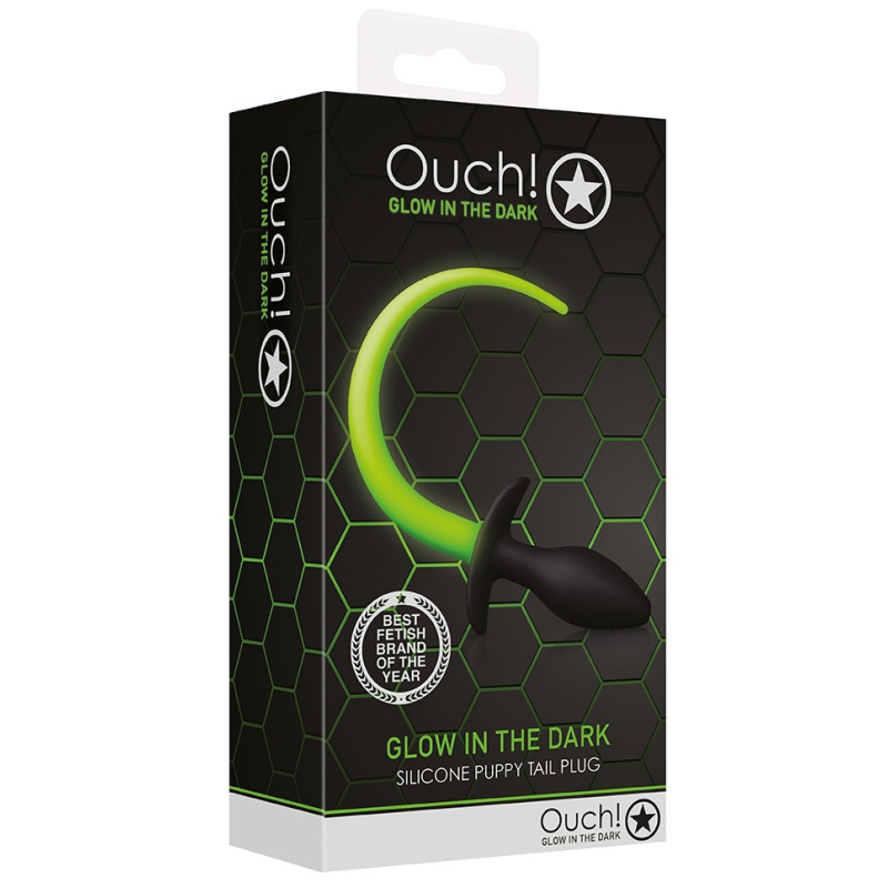 plug queue de chien phosphorescente glow tail 8 x 32cm 1