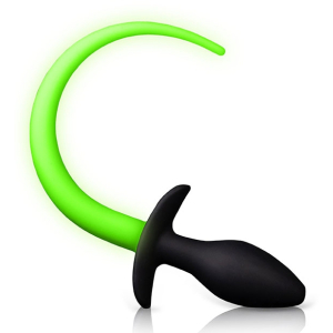 plug queue de chien phosphorescente glow tail 8 x 32cm