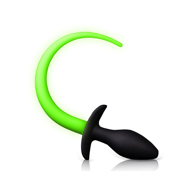 plug queue de chien phosphorescente glow tail 8 x 32cm