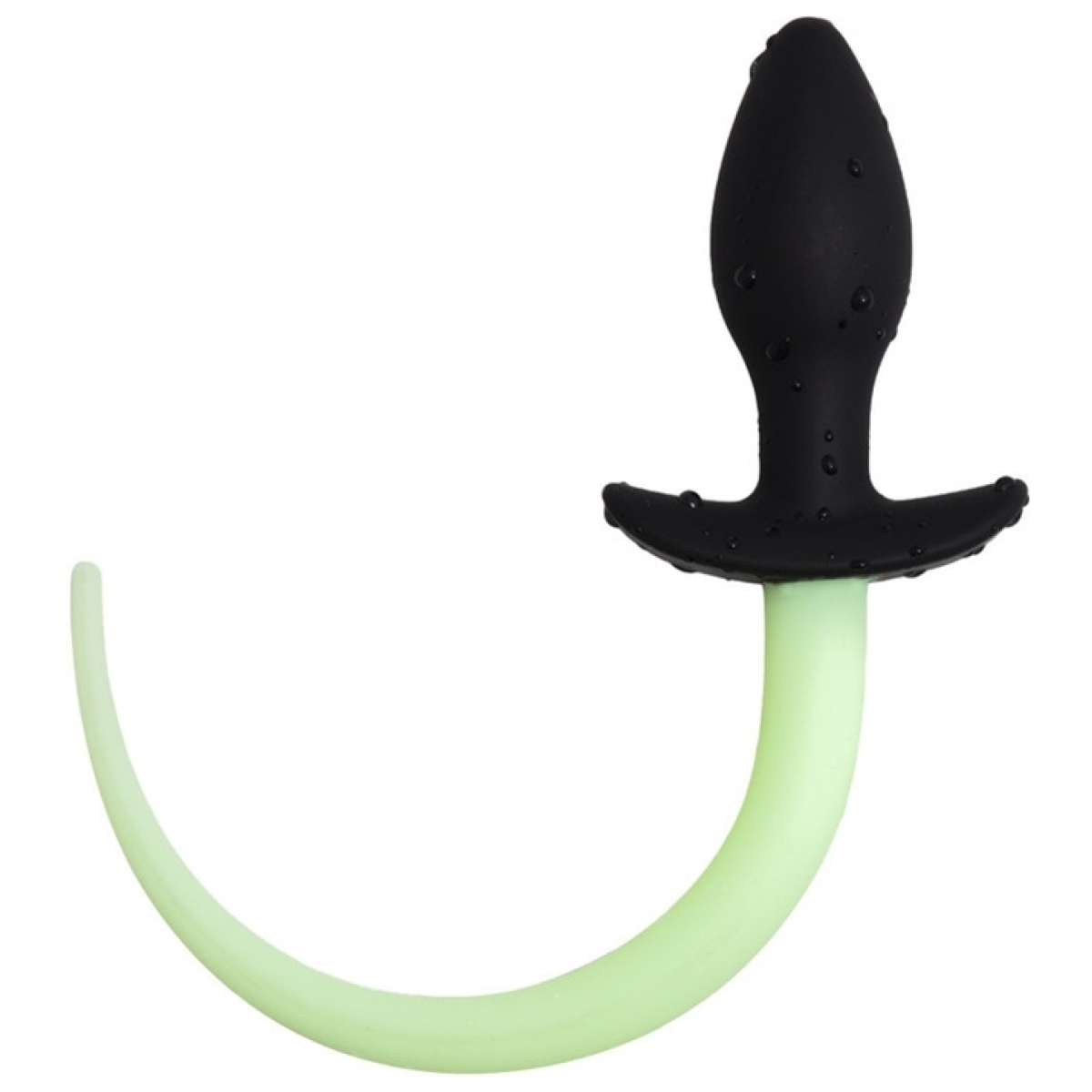 plug queue de chien phosphorescente luminous puppy 8 x 32cm vert fluo 2