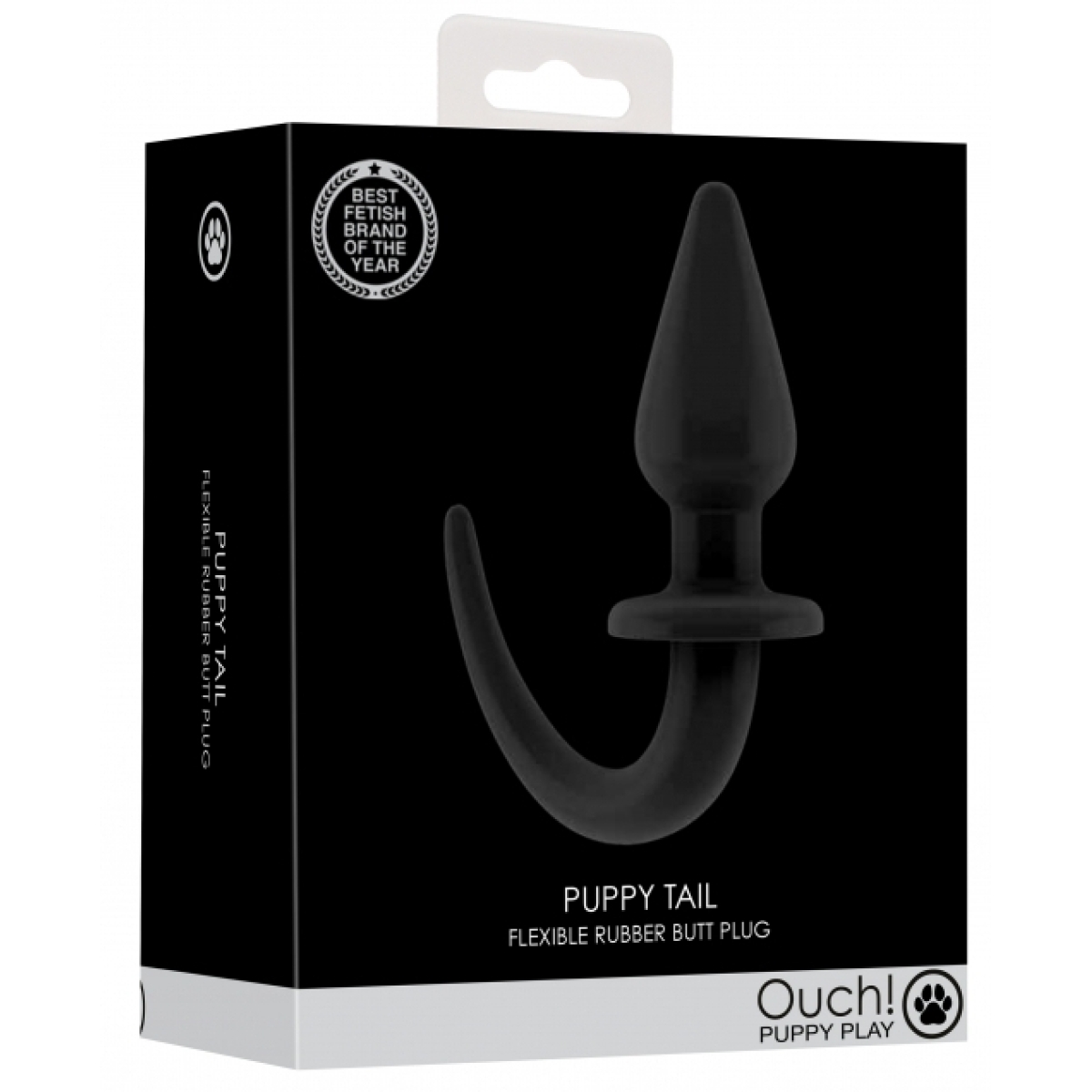 plug queue de chien puppy plug 9 x 4cm noir 1