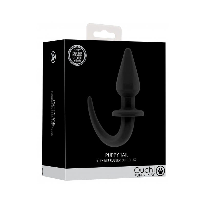 plug queue de chien puppy plug 9 x 4cm noir 1