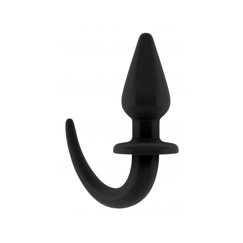 plug queue de chien puppy plug 9 x 4cm noir