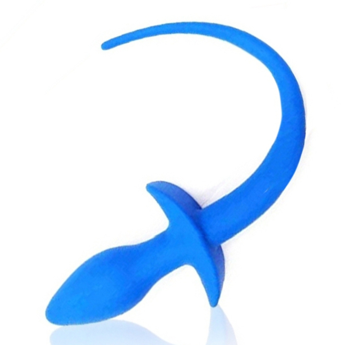 plug queue de chien silicone 75 x 31cm bleu