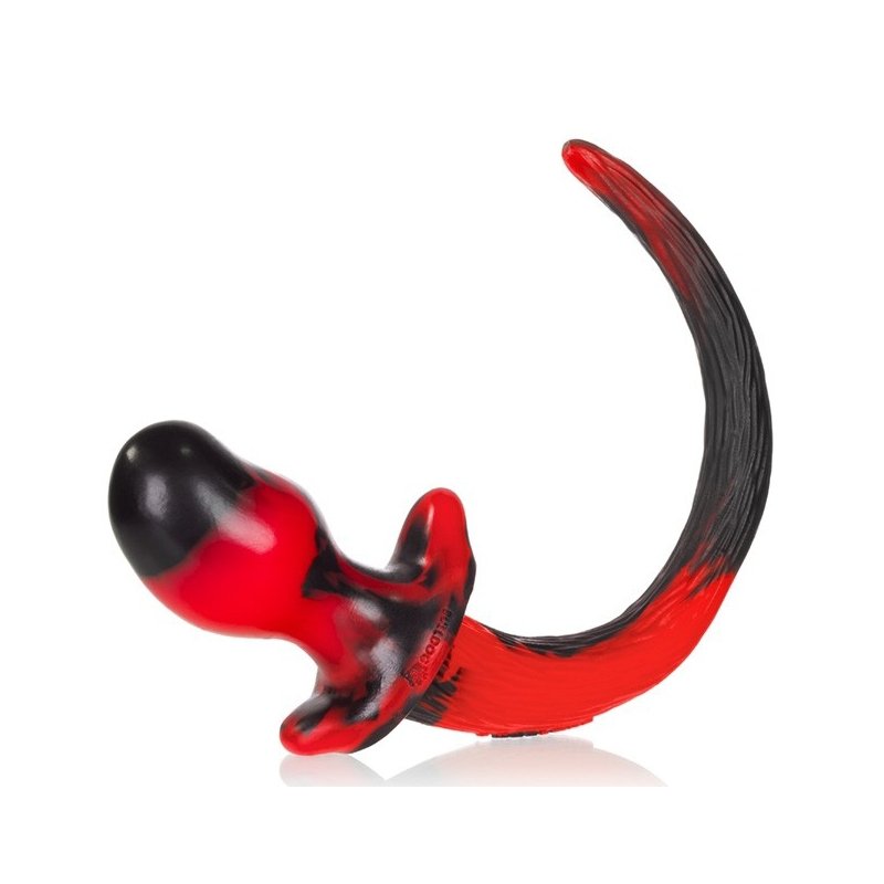 plug queue de chien swirl 85 x 44 cm rouge