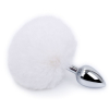 plug queue de lapin bunny tail 6 x 27 cm blanc