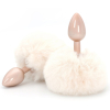 plug queue de lapin enchanting bunnytail 5 x 28cm blanc