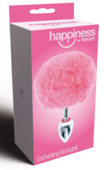 plug queue de lapin enchanting bunnytail 5 x 28cm rose 1