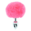 plug queue de lapin enchanting bunnytail 5 x 28cm rose 2