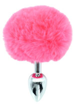 plug queue de lapin enchanting bunnytail 5 x 28cm rose 2