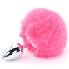 plug queue de lapin enchanting bunnytail 5 x 28cm rose 3