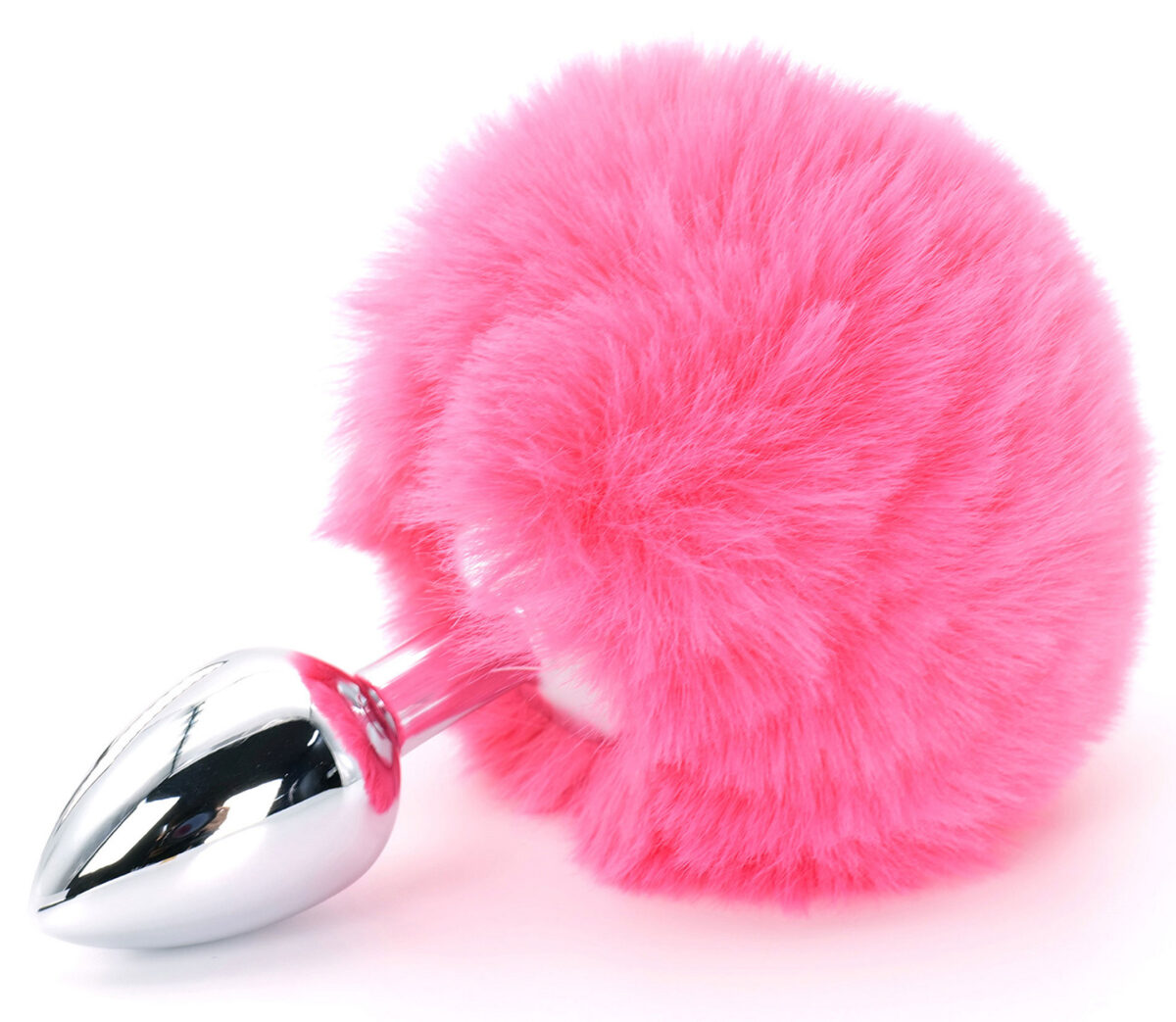 plug queue de lapin enchanting bunnytail 5 x 28cm rose 3