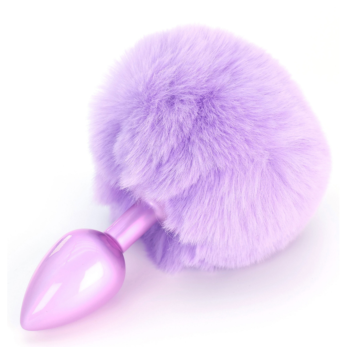 plug queue de lapin enchanting bunnytail 5 x 28cm violet 3