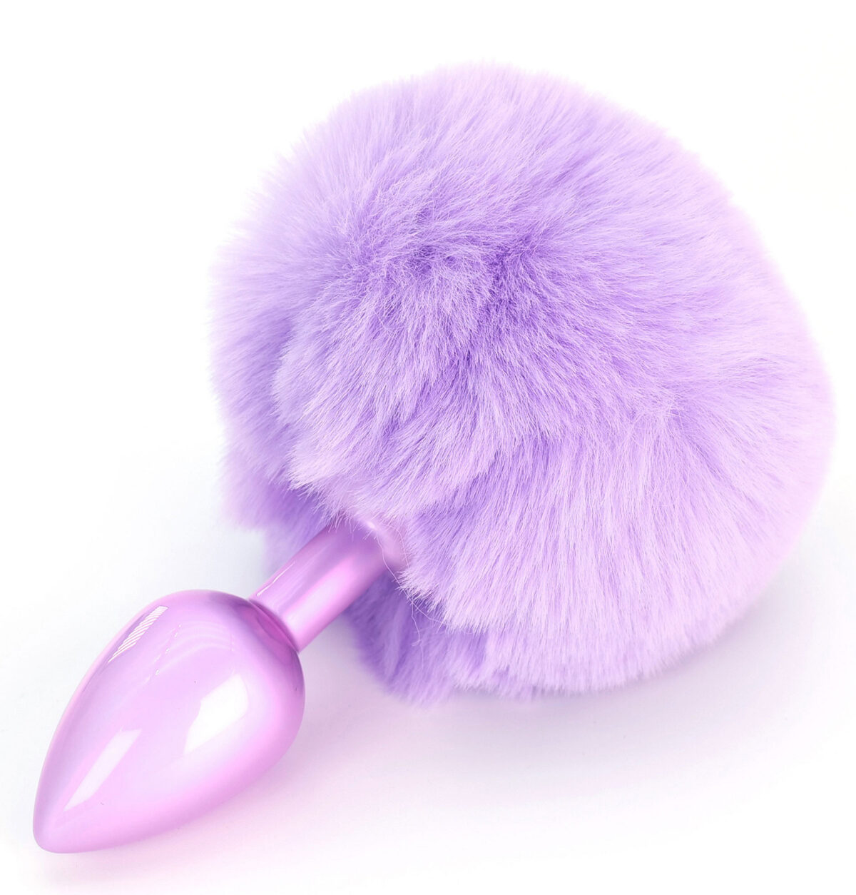 plug queue de lapin enchanting bunnytail 5 x 28cm violet 3